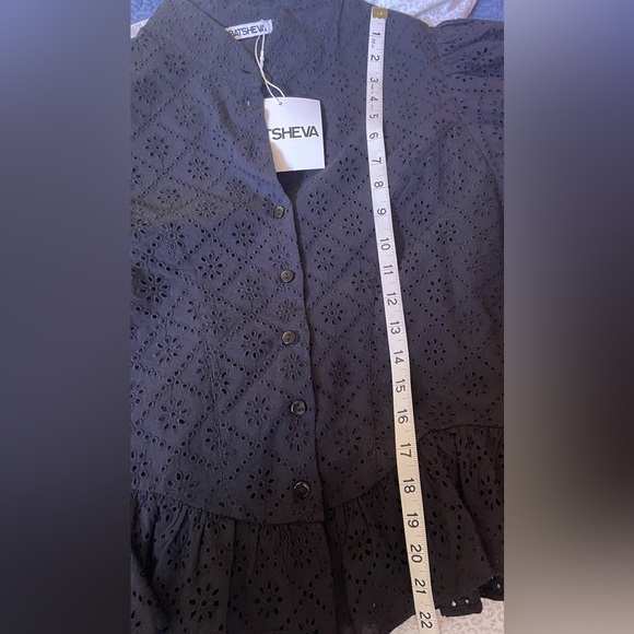 Batsheva Grace Blouse in Black Broderie Anglaise 16 - Picture 13 of 16